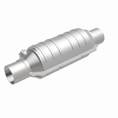 MagnaFlow Conv Univ 2in Inlet/Outlet Center/Center Round 11in Body L x 5.125in W 15in Overall - Truck & Automotive