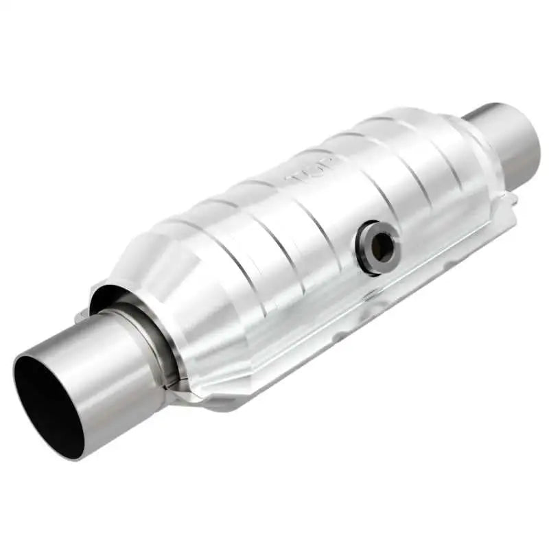 MagnaFlow Conv Univ 2in Inlet/Outlet Center/Center Round 11in Body L x 5.125in W x 15in Overall L 