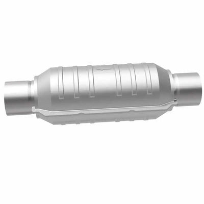 MagnaFlow Conv Univ 2in Inlet/Outlet Center/Center Round 11in Body L x 5.125in W x 15in Overall L 