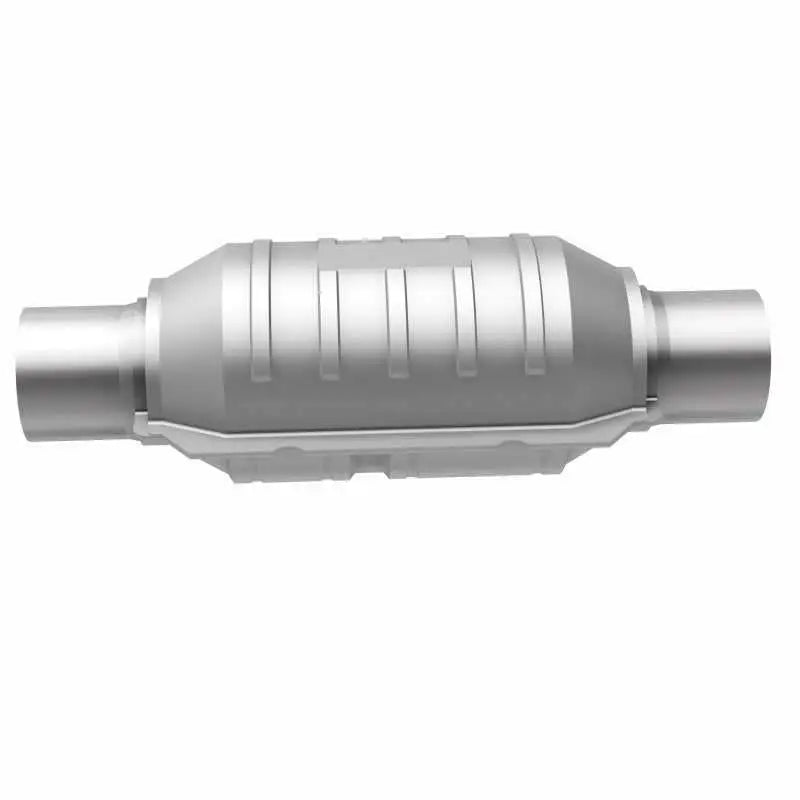 MagnaFlow Conv Univ 2in Inlet/Outlet Ctr/Ctr Round 9in Body L x 5.125in W x 13in Overall L 49 State 