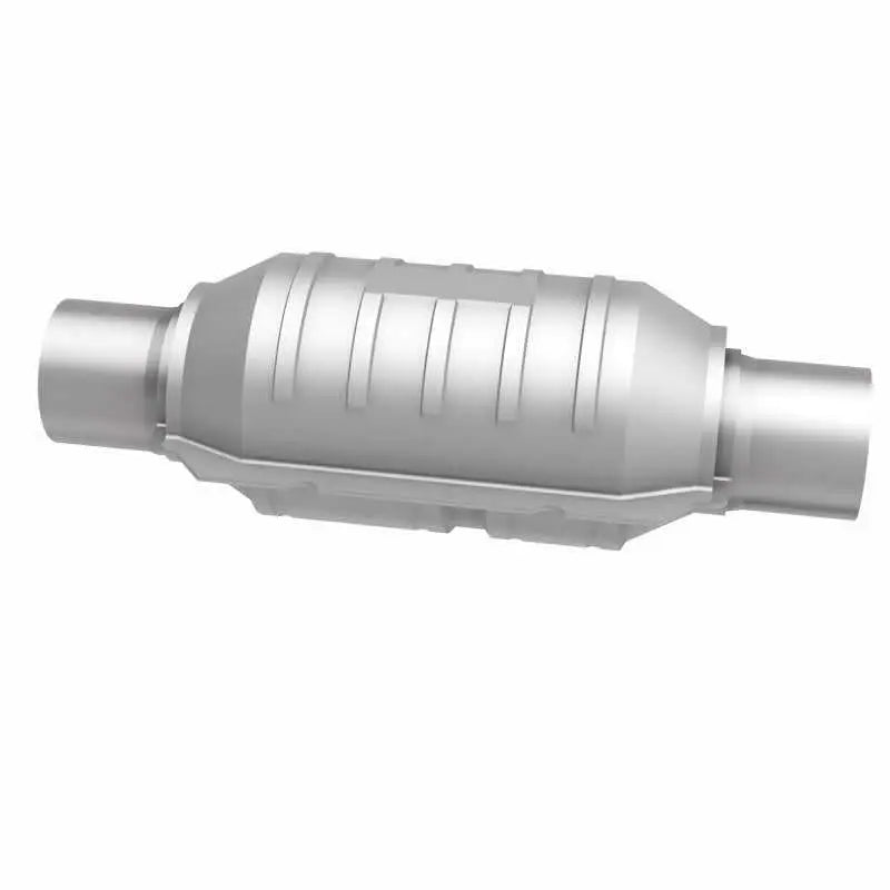 MagnaFlow Conv Univ 2in Inlet/Outlet Ctr/Ctr Round 9in Body L x 5.125in W x 13in Overall L 49 State 