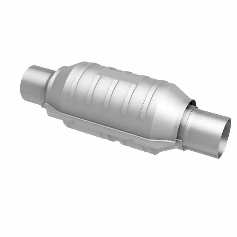 MagnaFlow Conv Univ 2in Inlet/Outlet Ctr/Ctr Round 9in Body L x 5.125in W x 13in Overall L 49 State 