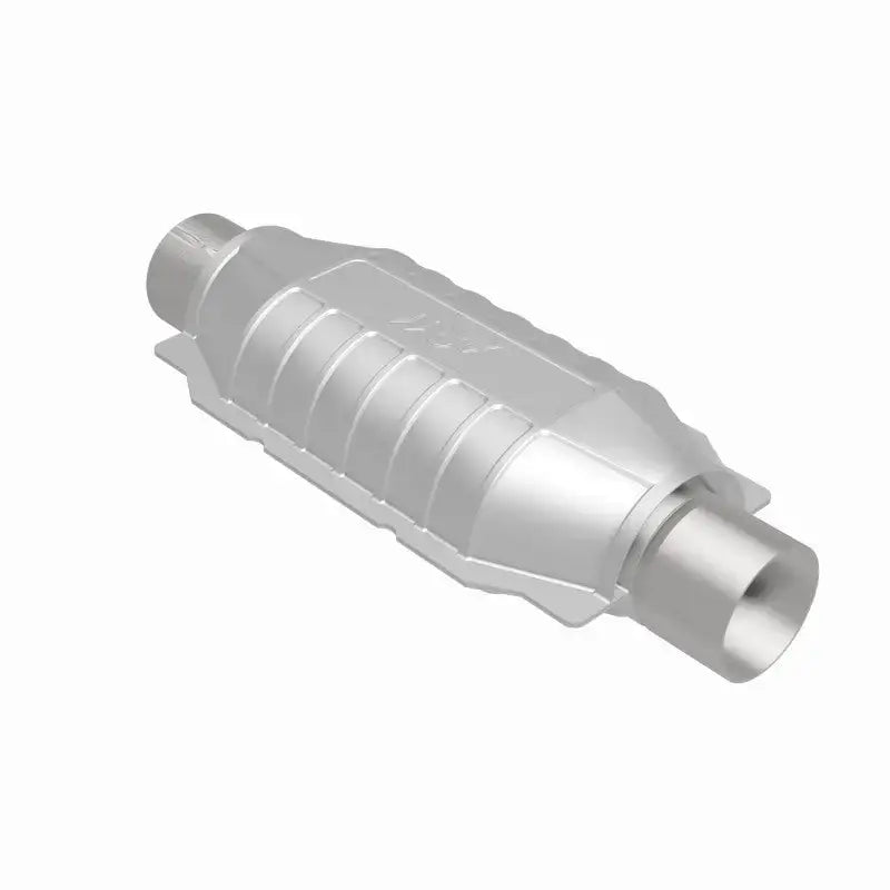 Silver Magnaflow Converter Universal 2.50 CA for efficient vehicle exhaust system
