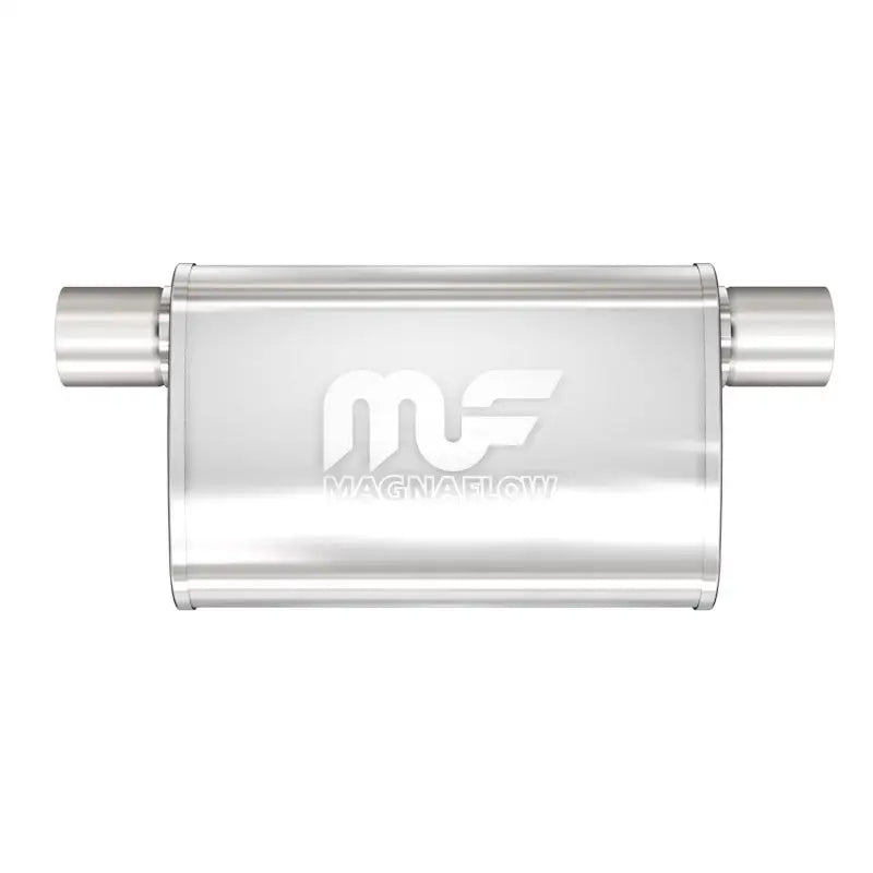 Silver MagnaFlow Muffler in the MagnaFlow Muffler Mag SS 11X4X9 2.5 O/O product