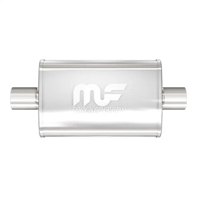 Rectangular MagnaFlow Muffler Mag with cylindrical inlets for car exhaust upgrades