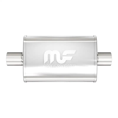Rectangular metal muffler for MagnaFlow Muffler Mag SS 14X3.5X7 2/2 C/C