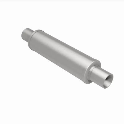 MagnaFlow Magna SS Muffler 2.25"x2.25" C/C, 4"x4"x14", premium satin finish.