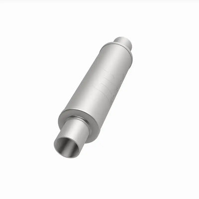 MagnaFlow Muffler Mag SS 14X4X4 2.25X2.25 C/C Stainless Steel Exhaust, Straight-Through Perforated Core, Satin Finish