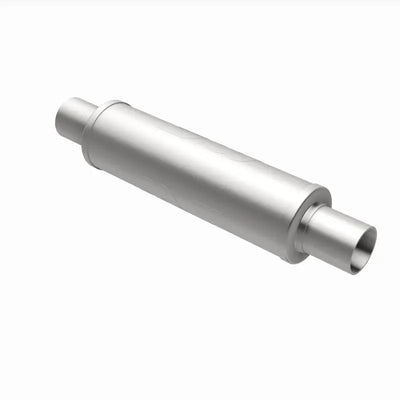 MagnaFlow Muffler Mag SS 14X4X4 2.25X2.25 C/C with satin finish and stainless steel construction.