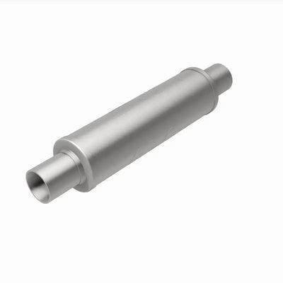 MagnaFlow Muffler Mag SS 14X4X4 2.25X2.25 C/C, Satin Finished Stainless Steel Muffler with Straight-Through Design for Resonant Tone and Performance.