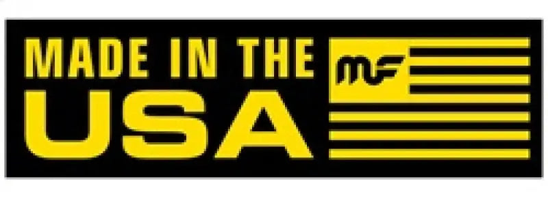 Yellow Made in USA sticker on MagnaFlow Sys for BMW 3-Series Touring