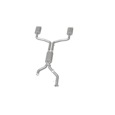 Automotive exhaust system with Y-pipe muffler and tailpipes for Chevy Corvette MagnaFlow SYS