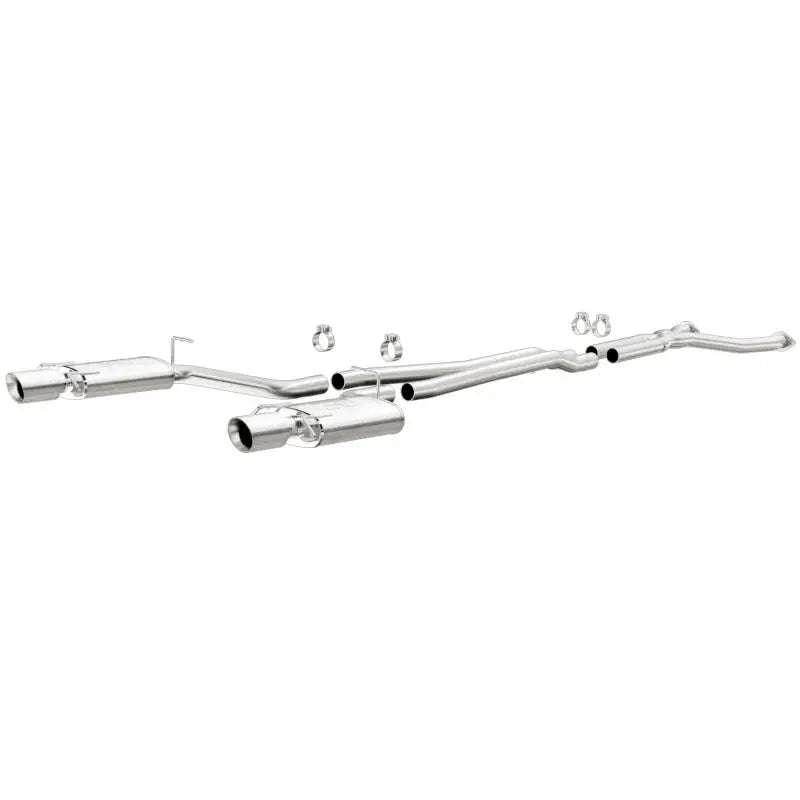 Shiny Metal Exhaust System for Cadillac CTS V with MagnaFlow Sys Street Series