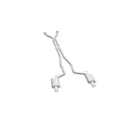 Silver dual exhaust system for Cadillac CTS V MagnaFlow Sys Street Series