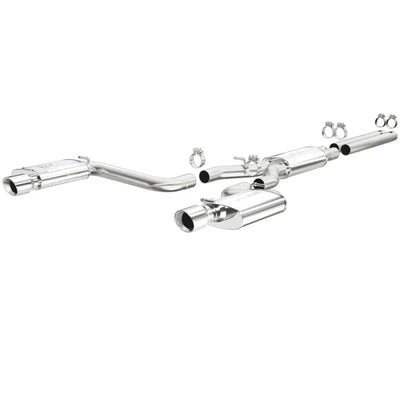 Polished MagnaFlow Street Series dual-tip exhaust for Dodge SRT 6.1 V8