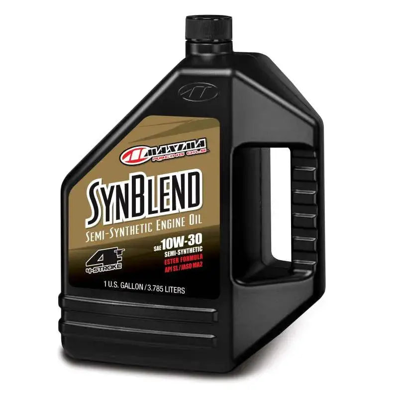 Maxima Synthetic Blend Ester 10w30 - 128oz semi-synthetic engine oil container from Maxima Racing Oils.