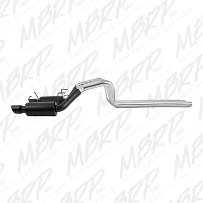 MBRP 11-14 Ford Mustang GT 5.0L 3in Cat Back Dual Split Rear Street Version 4in Tips - Black - Truck & Automotive