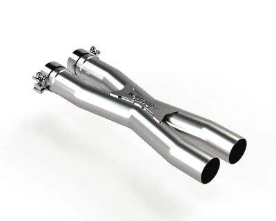 Shiny metal exhaust crossover pipe for Ferrari 812SF 812GTS resonator delete upgrade