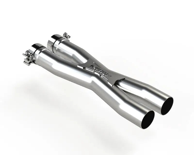 Shiny metal exhaust crossover pipe for Ferrari 812SF 812GTS resonator delete upgrade