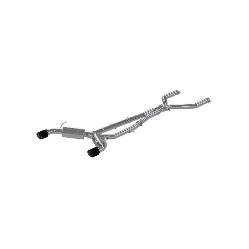 MBRP 16-19 Infiniti Q50 3.0L FWD/AWD 3in Cat Back w/ 4.5in OD Carbon Fiber Tips - T304 - RV and Auto Parts