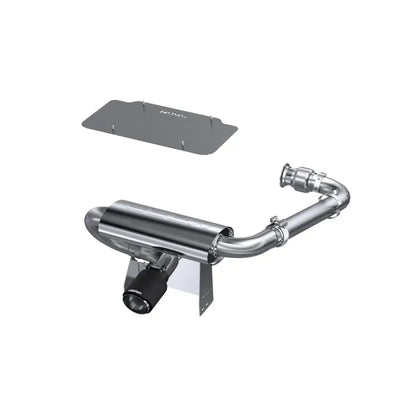 MBRP 17-21 Can-Am Maverick Turbo/Turbo R 2.5in Chamber Oval Turbo Back Exhaust - Carbon Fiber Tip - Truck & Automotive