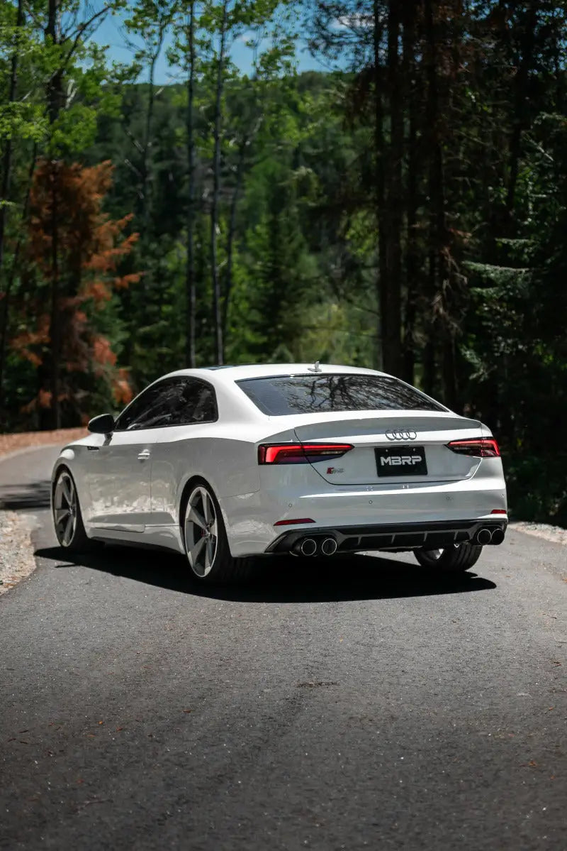 MBRP 18-21 Audi S5 Coupe/S4 Sedan T304 SS 2.5in Cat-Back Quad Rear Exit Exhaust - Carbon Fiber Tips - Truck & Automotive