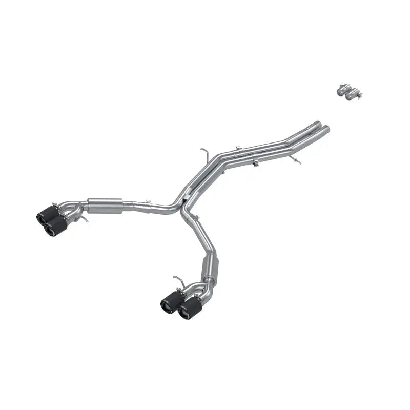 MBRP 18-21 Audi S5 Coupe/S4 Sedan T304 SS 2.5in Cat-Back Quad Rear Exit Exhaust - Carbon Fiber Tips - Truck & Automotive
