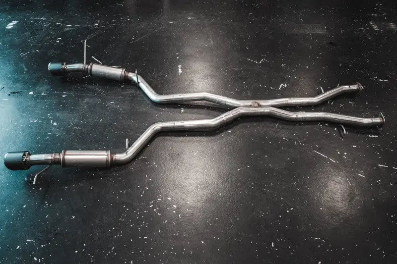 MBRP 18-23 Dodge Durango SRT 6.4L Armor Pro T304 SS 3in Cat Back Exhaust Dual Rear Exit w/ CF Tips - Truck & Automotive