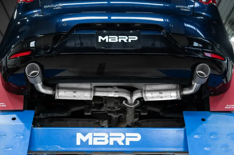 MBRP 19-23 Mazda 3 Hatchback T304SS 2.5in Axle-Back Dual Rear Exit w/Carbon Fiber Tips - Truck & Automotive