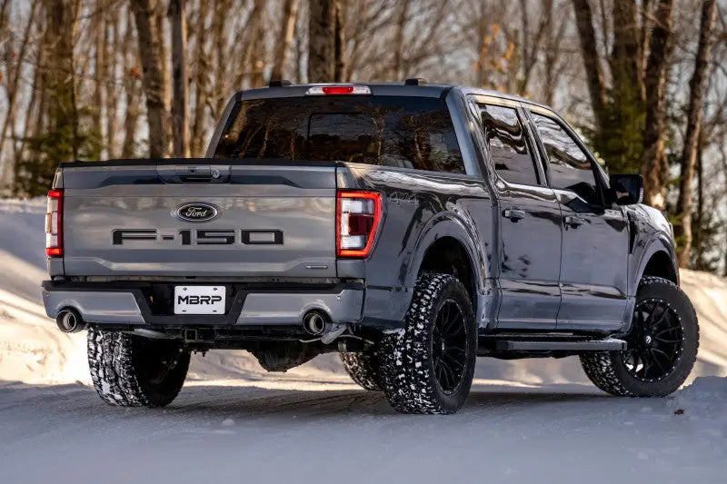 MBRP 22-23 Ford F150 T304 5in OD Carbon Fiber Tip Dual Rear Exit 3in Cat Back Exhaust - Truck & Automotive