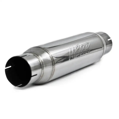 MBRP Universal Resonator 3in Inlet/Outlet 16in Body 20in Overall T304 Stainless Steel Perfcore Design.