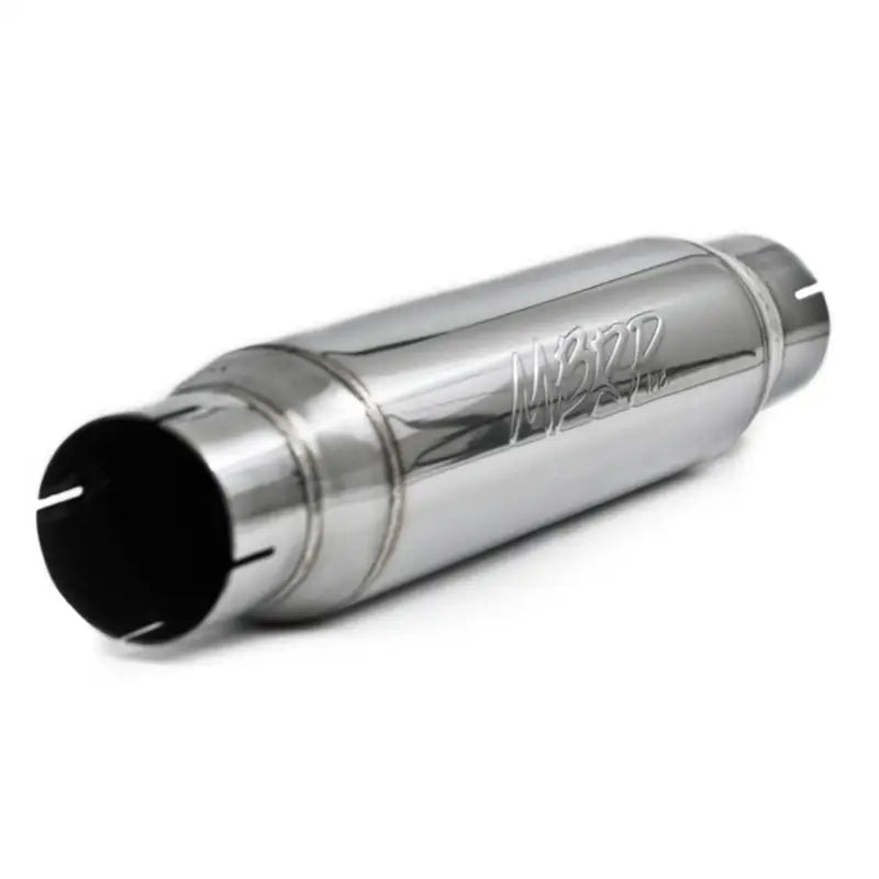 MBRP Universal Resonator 3in Inlet/Outlet 16in Body 20in Overall T304 Stainless Steel Perfcore Design.