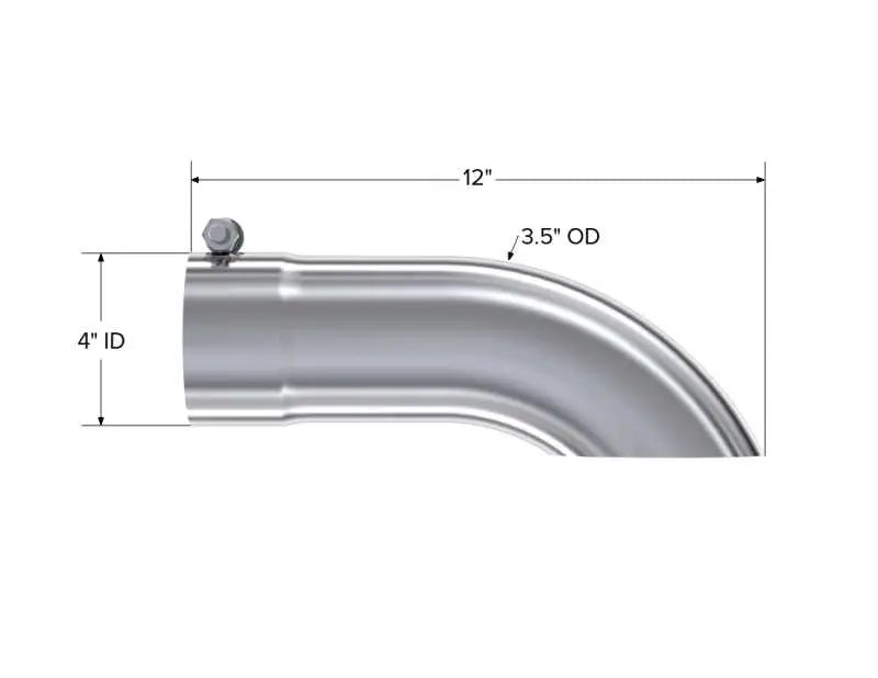 MBRP Universal Tip 3in O.D. Turn Down 3 inlet 12 length - RV and Auto Parts