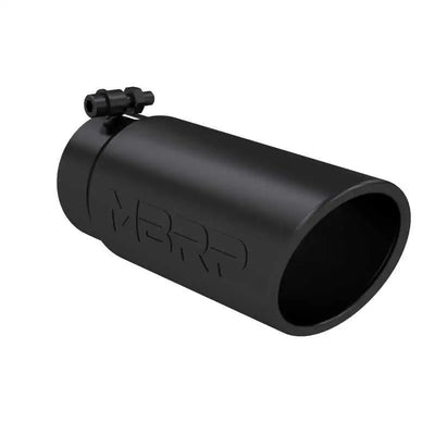 MBRP Universal Tip 4 O.D. Angled Rolled End 3.5 inlet 10 length- Black Finish - RV and Auto Parts
