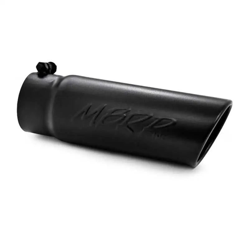 MBRP MBRP Universal Tip 4 O.D. Angled Rolled End 3.5 inlet 10 length- Black Finish
