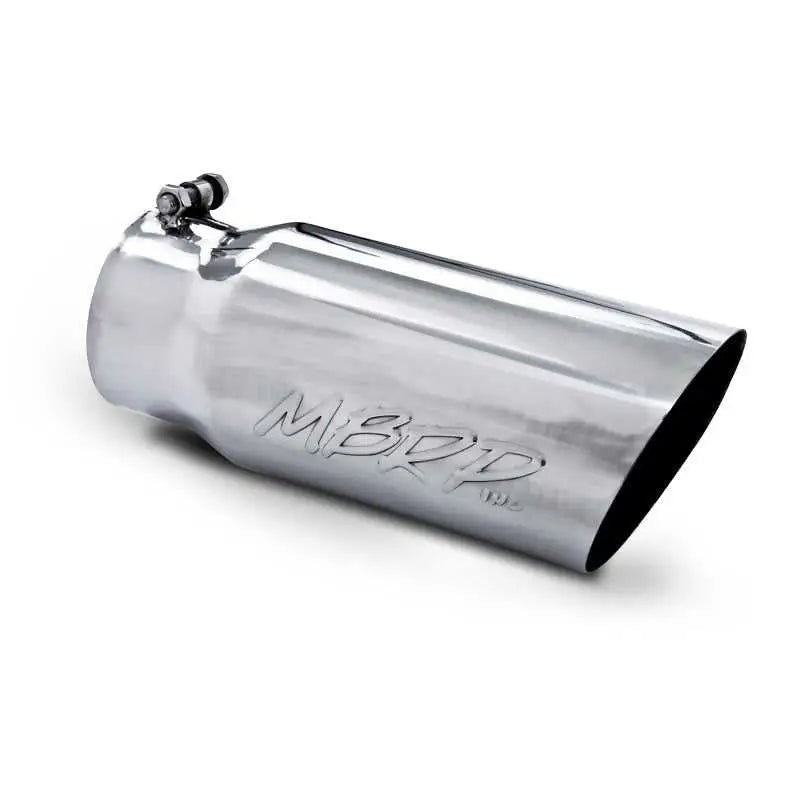 MBRP Universal Tip 5 O.D. Angled Single Walled 4 inlet 12 length - RV and Auto Parts
