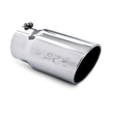 MBRP Universal Tip 6 O.D. Angled Rolled End 5 Inlet 12 Length, Mirror Polished T304 Stainless Steel, Exhaust, Automotive, Exterior, Truck Accessories, RV Parts, Powersports, Off-road, Marine.