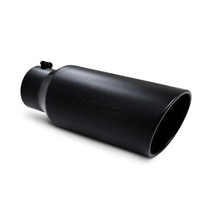 MBRP Universal Tip 7in O.D. Rolled End 5in inlet 18in length Black - Truck & Automotive