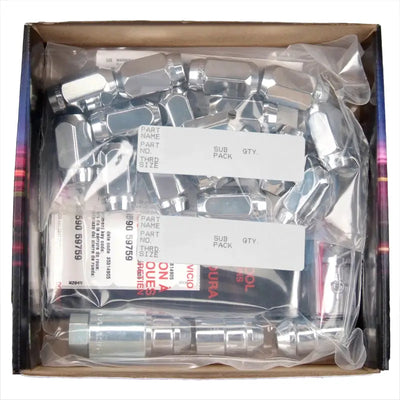 McGard 5 Lug Hex Install Kit w/Locks (Cone Seat Nut) M12X1.5 / 13/16 Hex / 1.5in. Length - Chrome - 84557