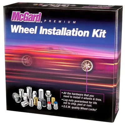 McGard 5 Lug Hex Install Kit w/Locks (Cone Seat Nut) M14X1.5 / 22mm Hex / 1.635in. Length - Chrome - 84525