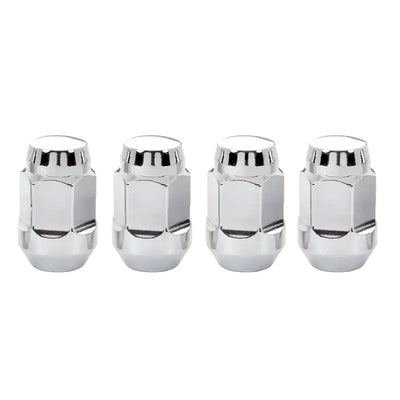 McGard Hex Lug Nut (Cone Seat Bulge Style) M12X1.25 / 3/4 Hex / 1.45in. Length (4-Pack) - Chrome - 64013