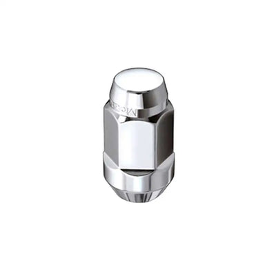McGard Hex Lug Nut (Cone Seat Bulge Style) M14X1.5 / 22mm Hex / 1.635in. Length (4-Pack) - Chrome 