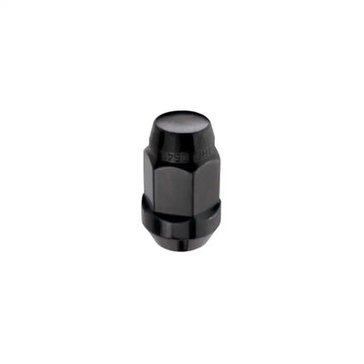 McGard Hex Lug Nut (Cone Seat Bulge Style) M14X1.5 / 22mm Hex / 1.635in. Length (4-Pack) - Black 