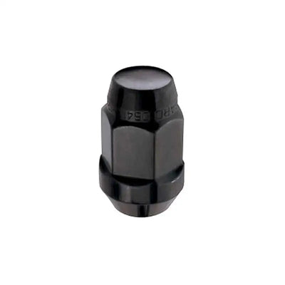 McGard Hex Lug Nut (Cone Seat Bulge Style) M14X1.5 / 22mm Hex / 1.635in. Length (4-Pack) - Black 