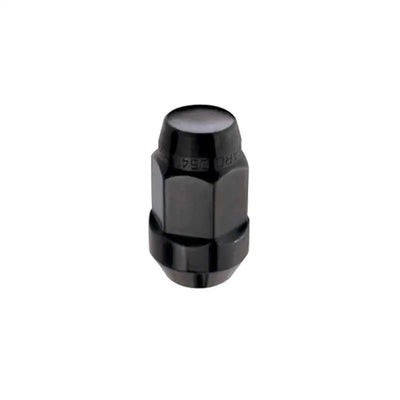 McGard Hex Lug Nut (Cone Seat Bulge Style) M14X1.5 / 22mm Hex / 1.945in. Length (4-Pack) - Black 