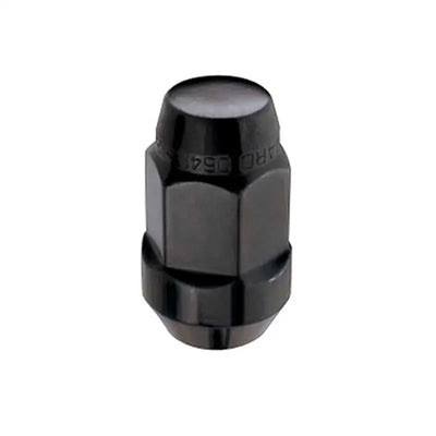 McGard Hex Lug Nut (Cone Seat Bulge Style) M14X1.5 / 22mm Hex / 1.945in. Length (4-Pack) - Black 