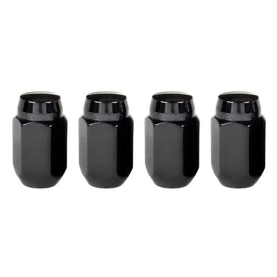 McGard Hex Lug Nut (Cone Seat) M14X1.5 / 22mm Hex / 1.635in. Length (4-Pack) - Black 