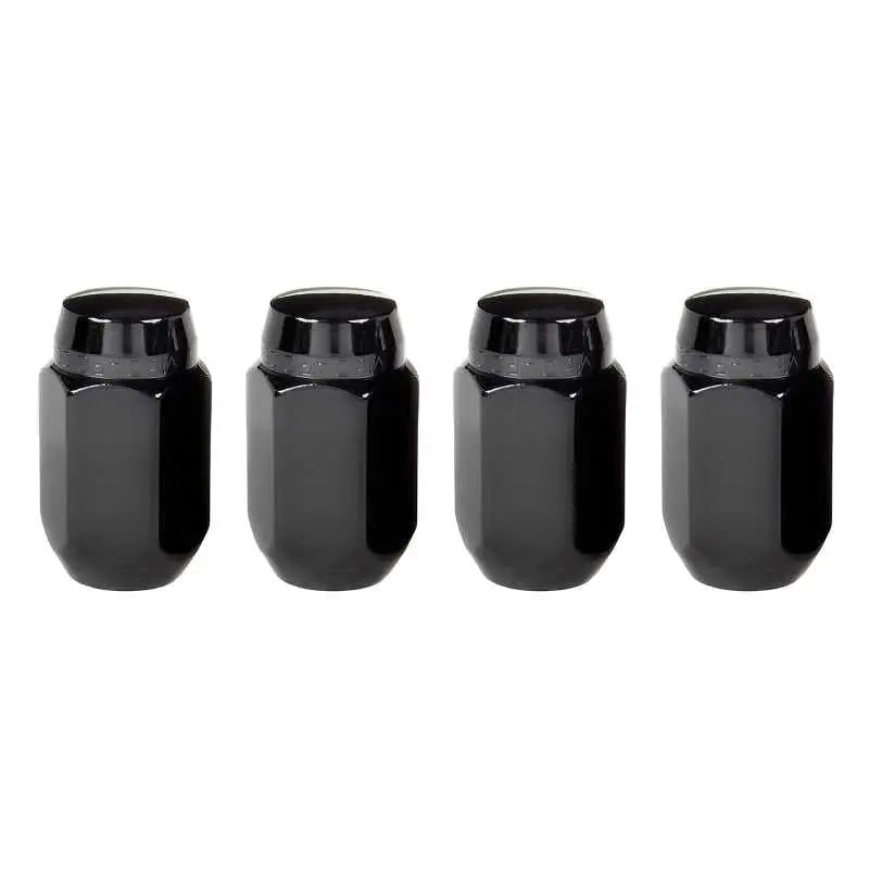 McGard Hex Lug Nut (Cone Seat) M14X1.5 / 22mm Hex / 1.635in. Length (4-Pack) - Black 