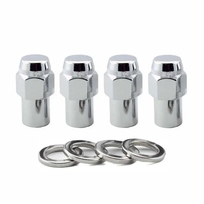 McGard Hex Lug Nut (Reg. Shank - .746in.) 1/2-20 / 13/16 Hex / 1.65in. Length (4-Pack) - Chrome 