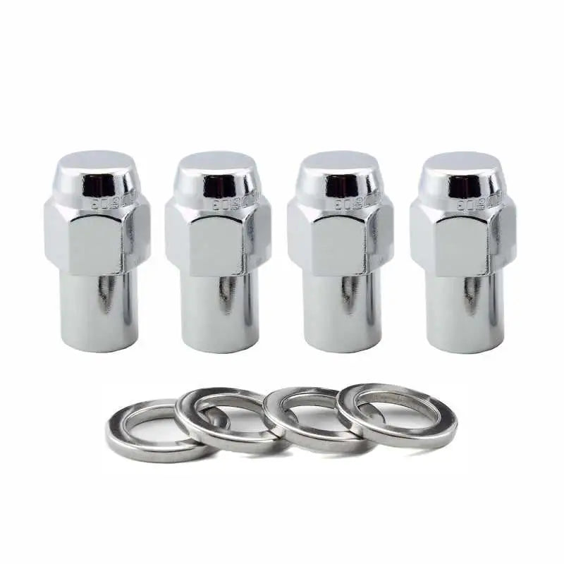 McGard Hex Lug Nut (Reg. Shank - .746in.) 1/2-20 / 13/16 Hex / 1.65in. Length (4-Pack) - Chrome 